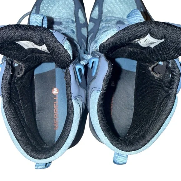 Merrell Siren Sport Q2 Mid Waterproof Boots Women’s 7 Slate Blue Hiking Trail - Picture 5 of 11